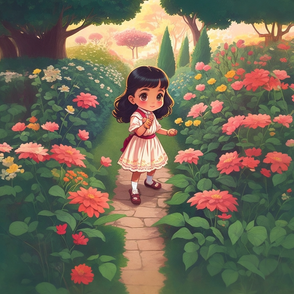 A girl in the garden